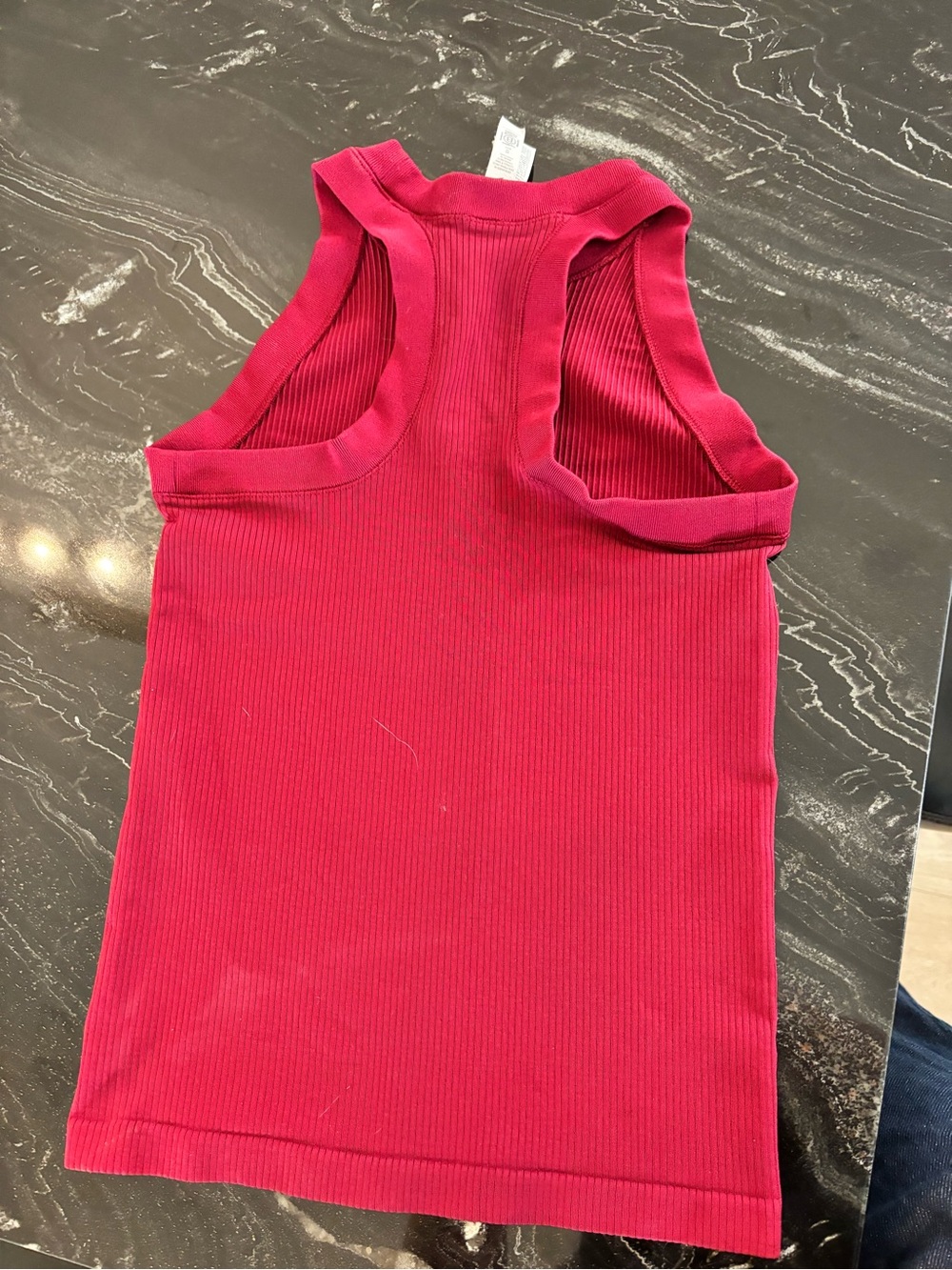 Athleta Girls Ribbed Tank Top - Raspberry Red - Picture 7 of 8